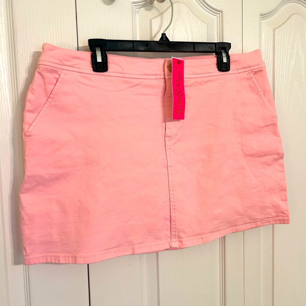 Lilly Pulitzer NWT denim pink skort size 14
